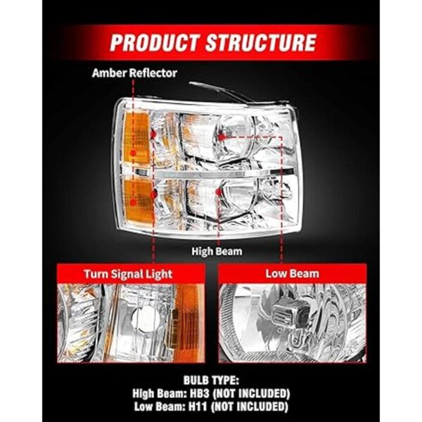ADCARLIGHTS Montaje de faros delanteros Silverado_2