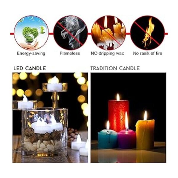 AGPtEK Juego de 100 velas LED parpadeantes sin llama con_2