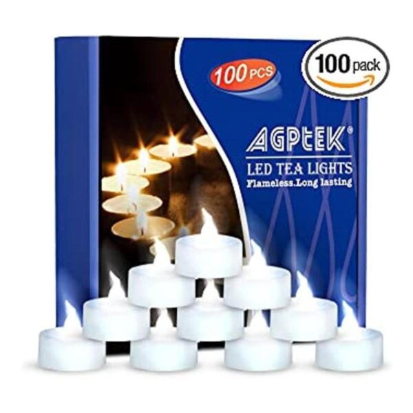 AGPtEK Juego de 100 velas LED parpadeantes sin llama con_1