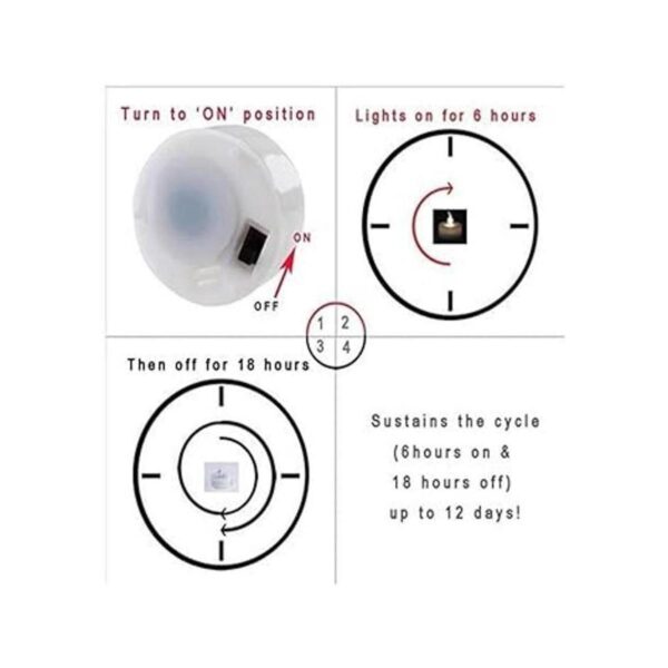 AGPtEK Luces de té con temporizador paquete de 24 velas_5