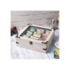 AHUONEL Organizador de caja de té 9 compartimentos caja_5