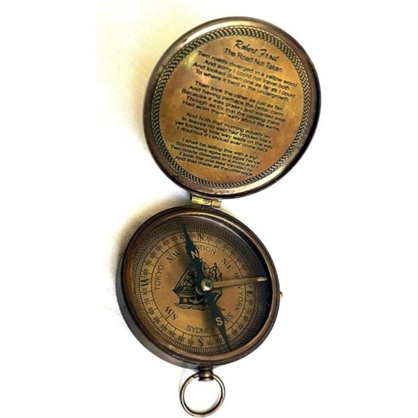 ALADEAN Brújula y relojes de sol antiguos réplica náutica_5
