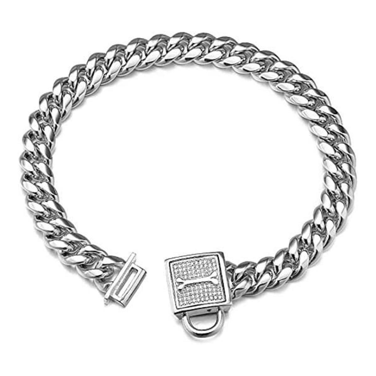 AIYIDI Collar de cadena para perro collar de cadena