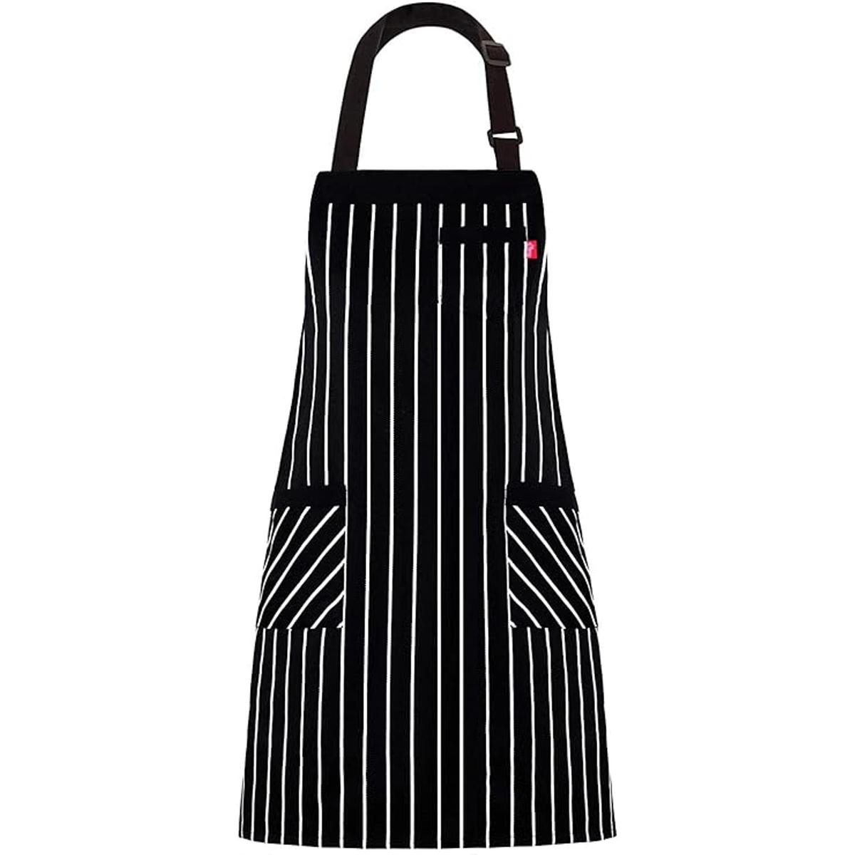ALIPOBO Delantal de cocina ajustable con bolsillos y