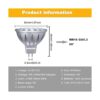 ALIDE Bombillas LED MR16 de 60 60 grados ángulo de haz_3