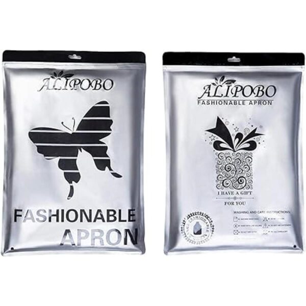 ALIPOBO Delantal de cocina ajustable con bolsillos y
