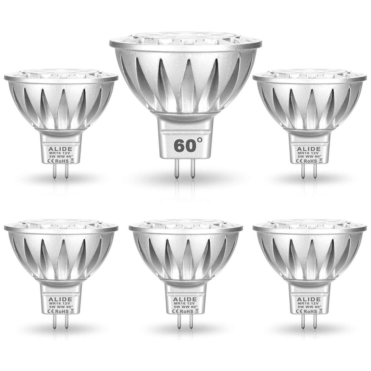 ALIDE Bombillas LED MR16 de 60 60 grados ángulo de haz