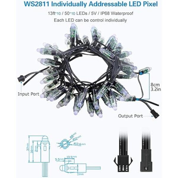 ALITOVE WS2811 Luz LED RGB de píxeles direccionable_2