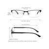ALWAYSUV Moda Negro Medio Marco Lente Claro Negocio Gafas_5