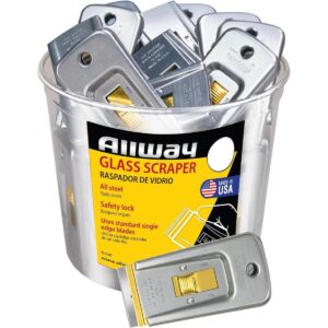 ALLWAY Rascadores de vidrio de seguridad GS50 paquete de 50_1