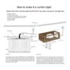 AMKI Kit de luces de cortina de fibra óptica RGBW de 16 W