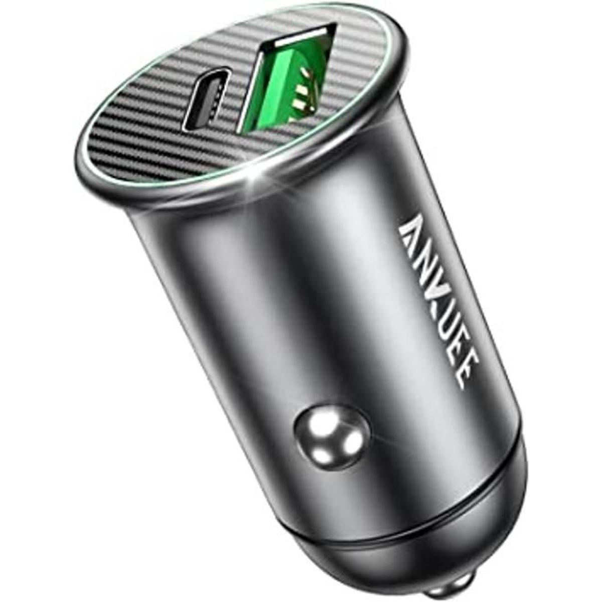 ANKUEE Adaptador de cargador de coche USBC doble puertos
