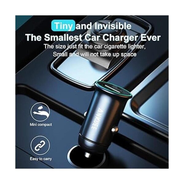 ANKUEE Adaptador de cargador de coche USBC doble puertos_6