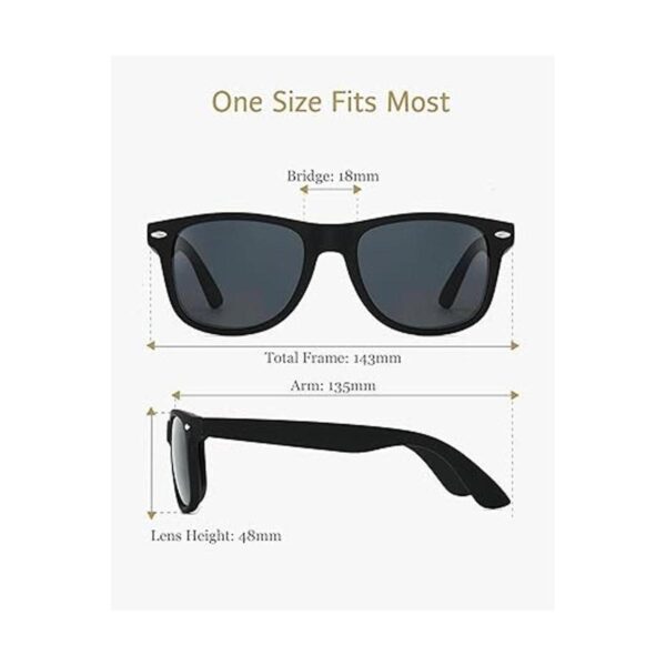 ANRRI Gafas de sol cuadradas clásicas con espejo_2