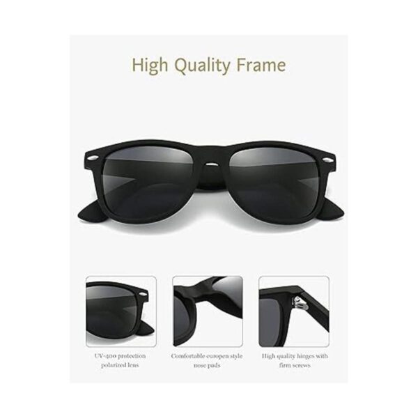 ANRRI Gafas de sol cuadradas clásicas con espejo_3