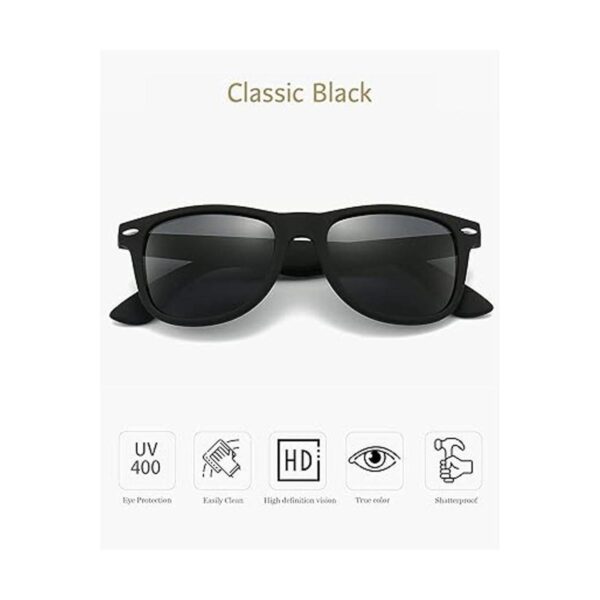 ANRRI Gafas de sol cuadradas clásicas con espejo_4