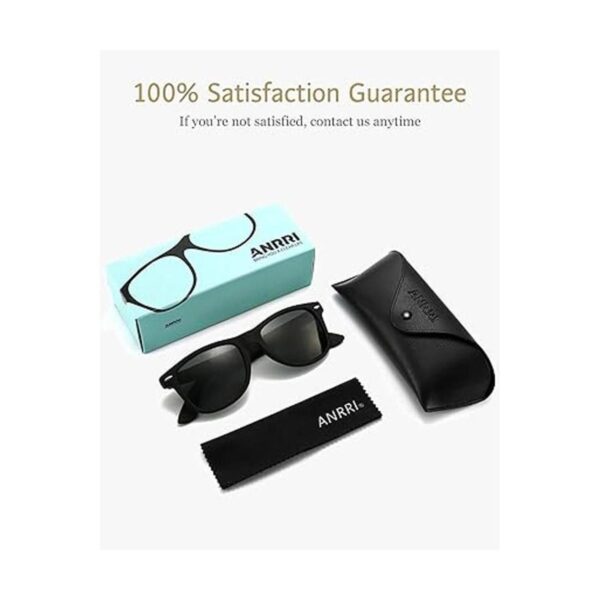 ANRRI Gafas de sol cuadradas clásicas con espejo_6