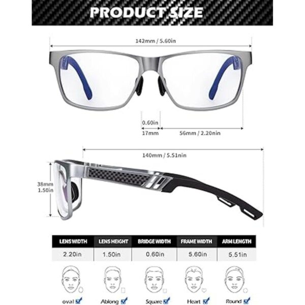 ANYLUV Gafas de bloqueo de luz azul para hombre gafas de_3