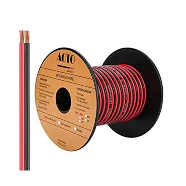 AOTORUA Cable eléctrico de conexión de cable rojo y negro_1