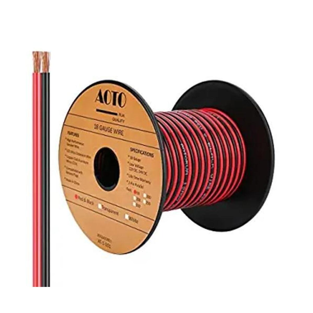 AOTORUA Cable eléctrico de conexión de cable rojo y negro