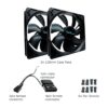 APEVIA AF212SBK Ventilador de carcasa para placa base_4