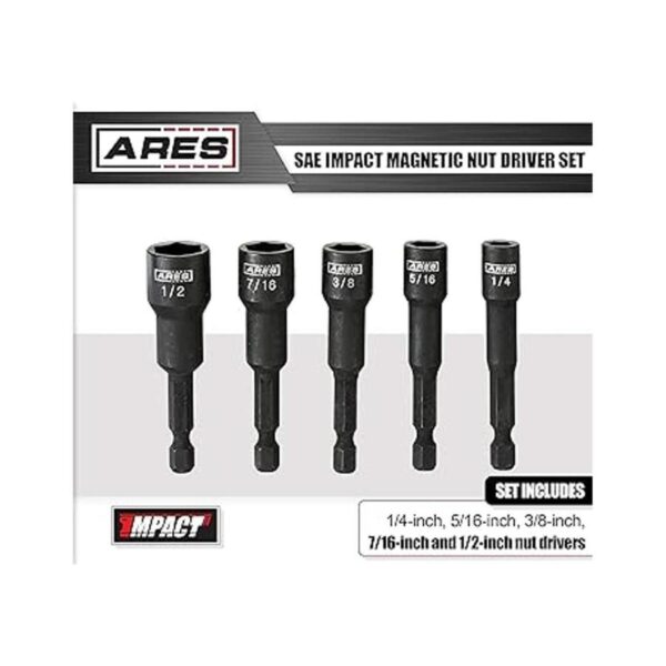 ARES 70028 Juego de tuercas magnéticas de impacto SAE