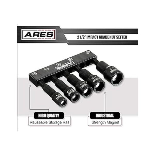 ARES 70028 Juego de tuercas magnéticas de impacto SAE