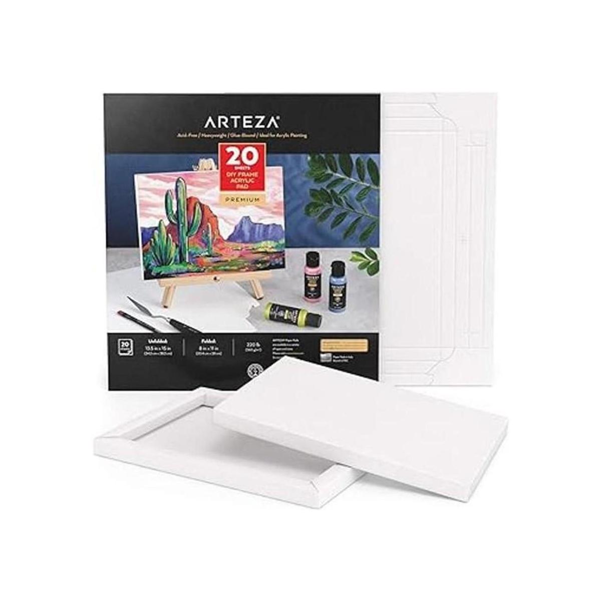 ARTEZA Almohadilla de lona plegable de papel acrílico 8 x