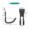 ATOOLA Slatwall Ganchos negros para pared ganchos y
