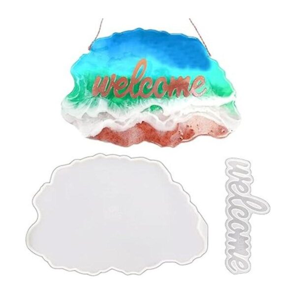 ATYUSVIC Letts Resin Welcome Front Door Sign Molde de_1