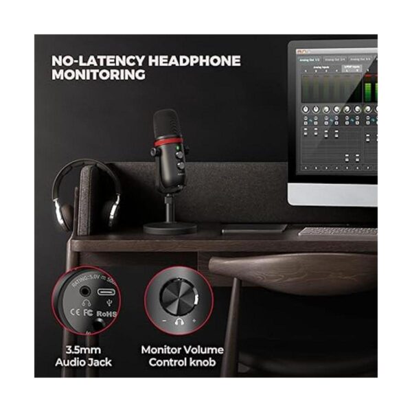 AUDIOPRO Micrófono USB Micrófono condensador de_5