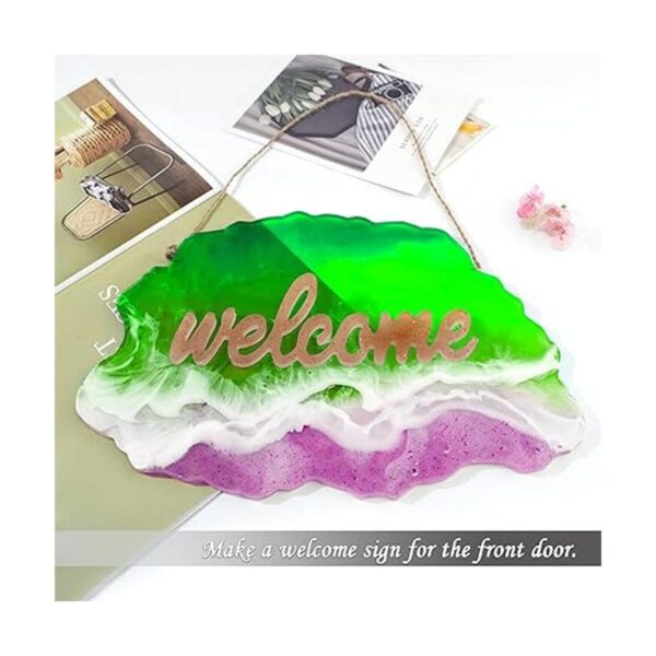 ATYUSVIC Letts Resin Welcome Front Door Sign Molde de_4