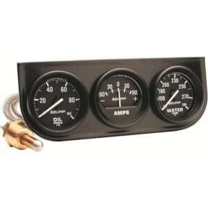 AUTO METER 2393 Autogage Negro aceiteampermedidor de_1