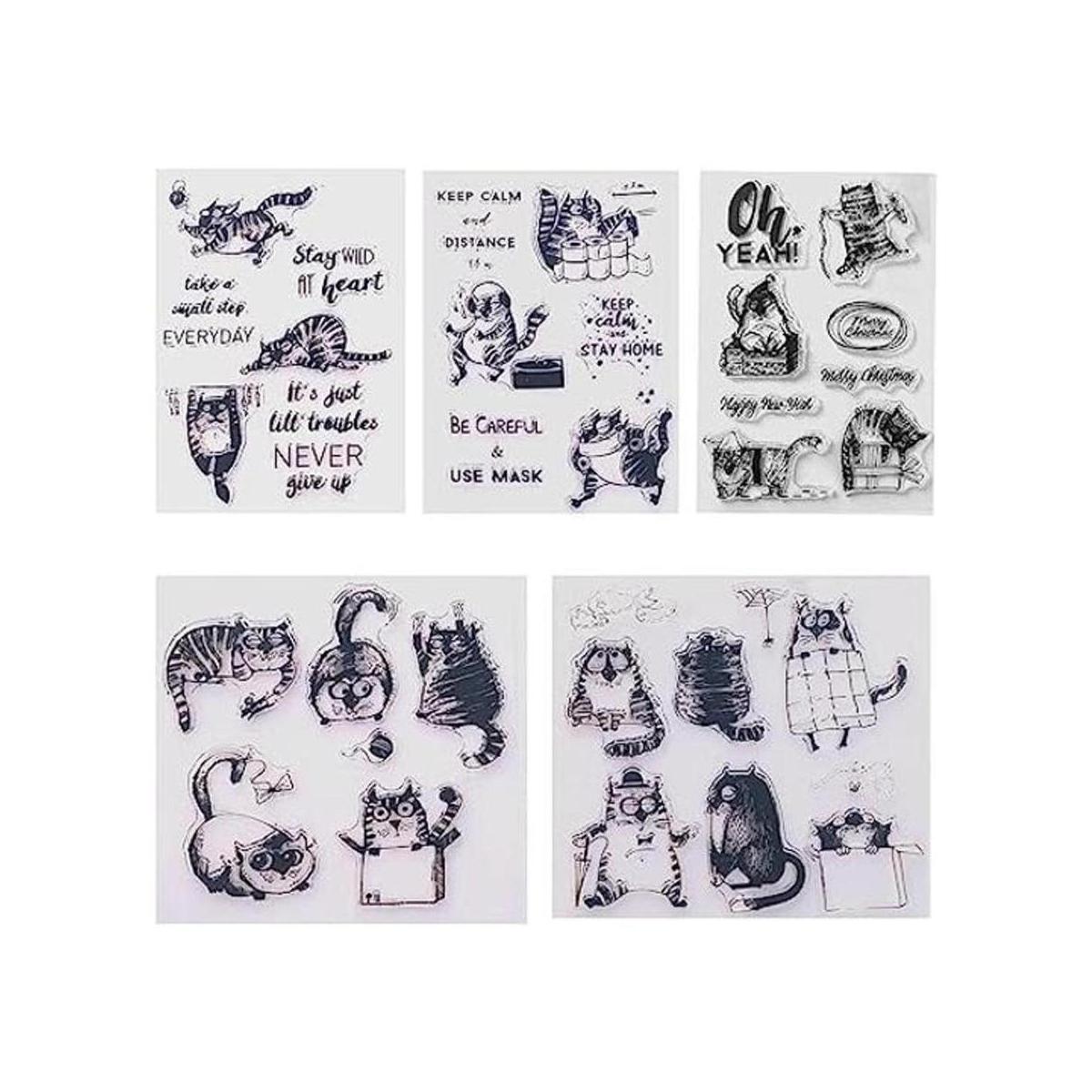 AZSG Sellos transparentes de dibujos animados para álbumes