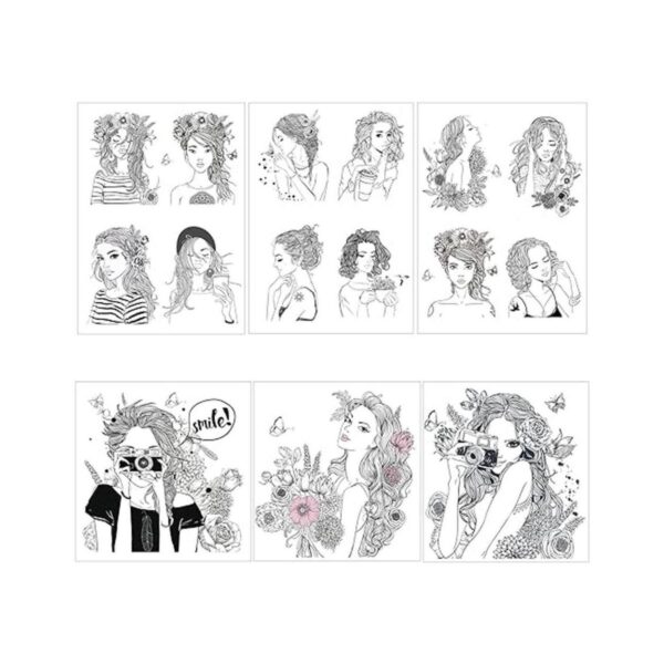 AZSG Pretty Girls Sellos transparentes para manualidades