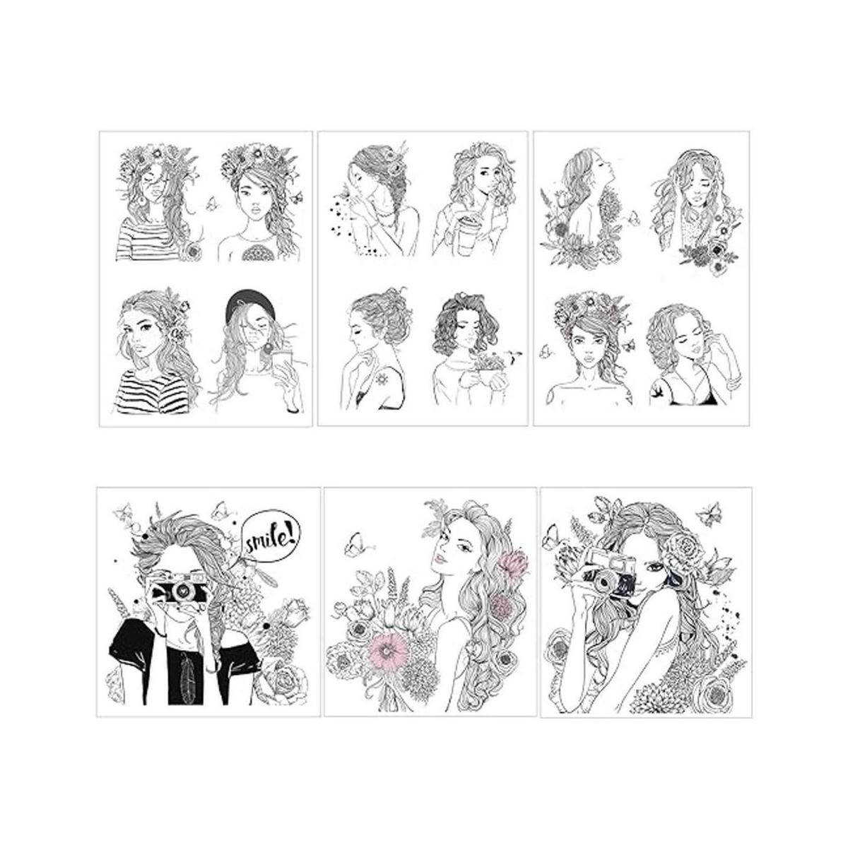 AZSG Pretty Girls Sellos transparentes para manualidades