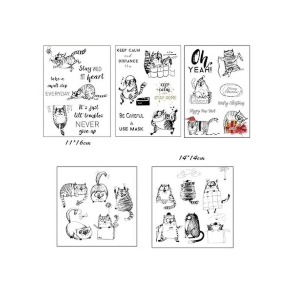 AZSG Sellos transparentes de dibujos animados para álbumes