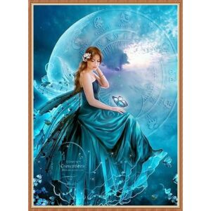 Abbie Home Pintura de diamante de luna de hadas Kit de_1