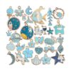 Abalorios de astronauta esmaltados con diseño de estrella
