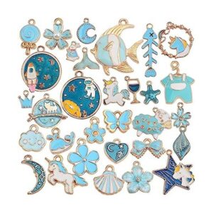 Abalorios de astronauta esmaltados con diseño de estrella