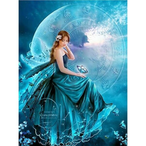 Abbie Home Pintura de diamante de luna de hadas Kit de_2