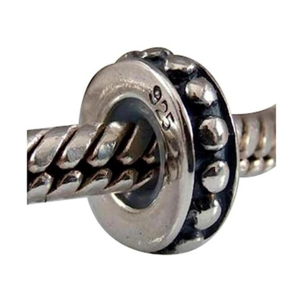 Abalorio espaciador de plata de ley para pulseras de_1