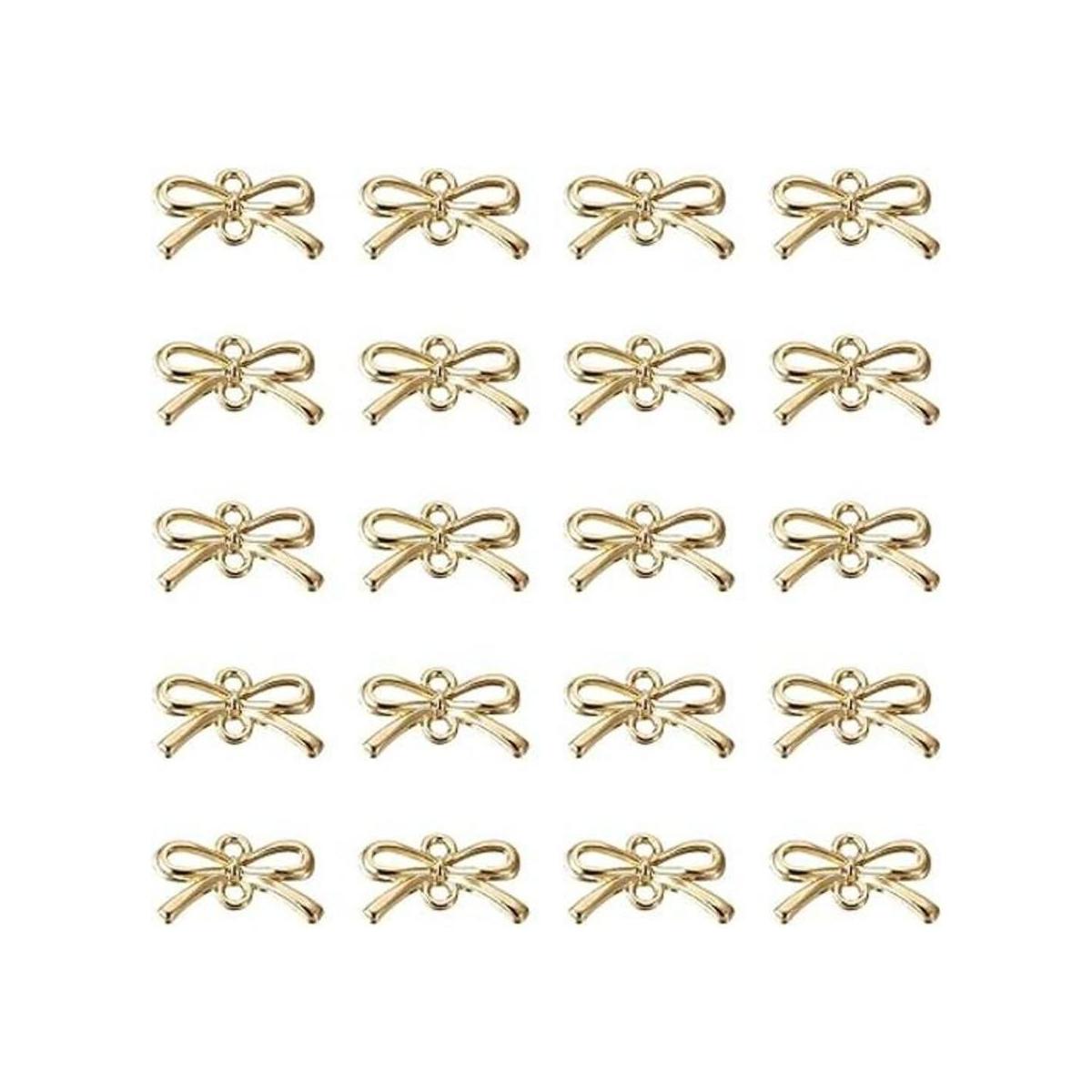Abalorios de eslabones de conector dorado Metal