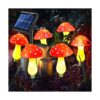 Abkshine Juego de 6 luces solares rojas de hongos para_1