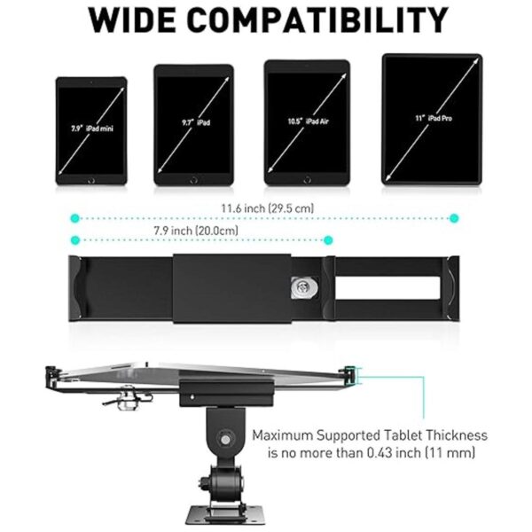 AboveTEK Soporte de pared para tablet de 7 a 11 pulgadas_2