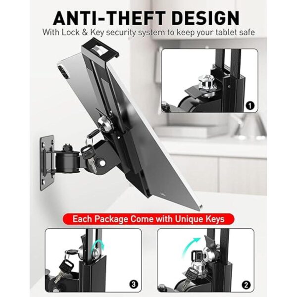 AboveTEK Soporte de pared para tablet de 7 a 11 pulgadas_5