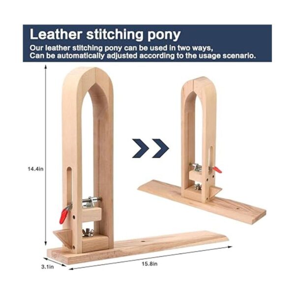 Abrazadera de cuero para mesa de poni de escritorio con_3