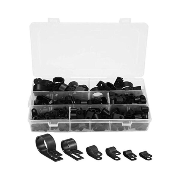 Abrazadera de cable de plástico de nailon negro 200_1