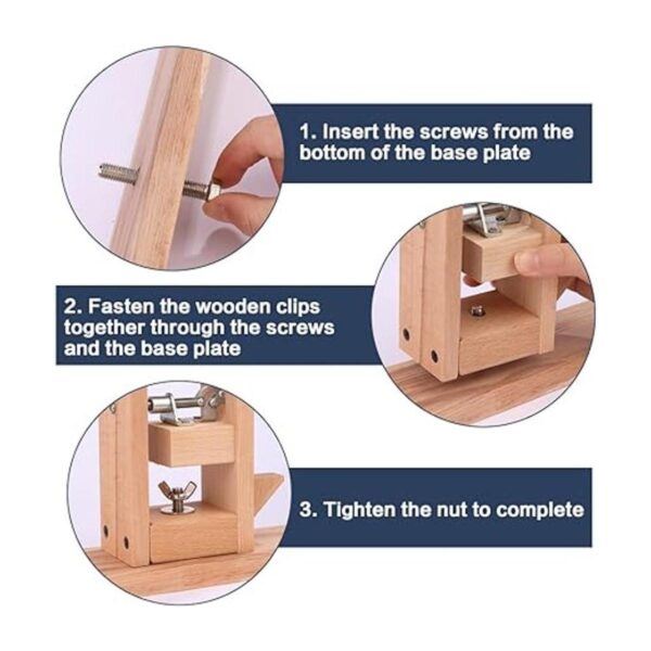 Abrazadera de cuero para mesa de poni de escritorio con_4