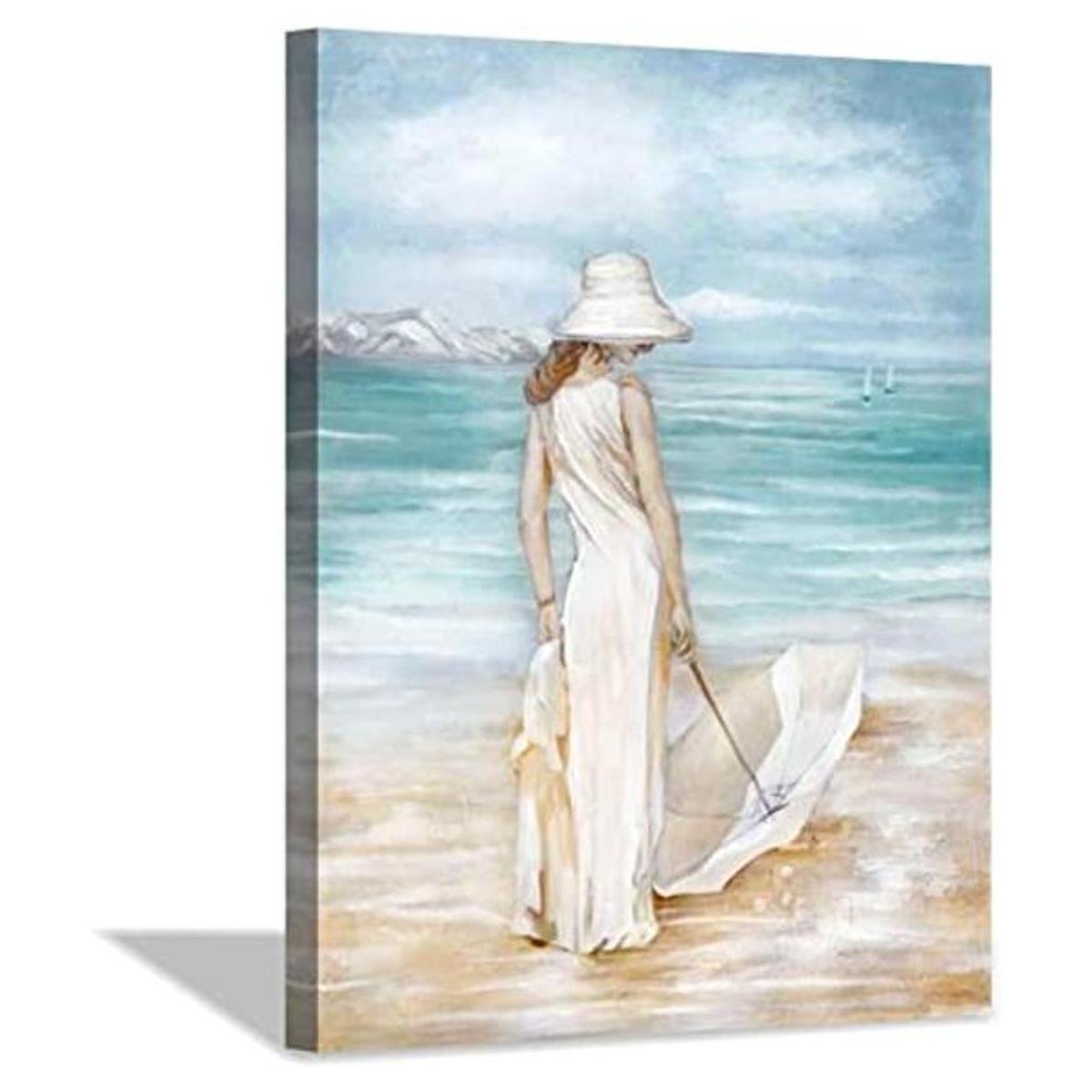 Abstract Beach Artwork Ocean Picture Modern Women